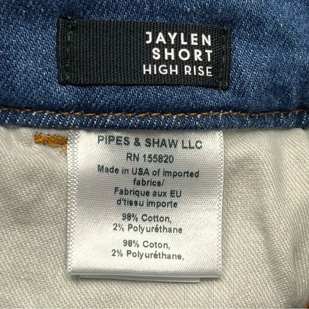 Veronica Beard Jeans Jaylen Short High Rise Womens Size 32 / 14 Blue‎ Denim NEW